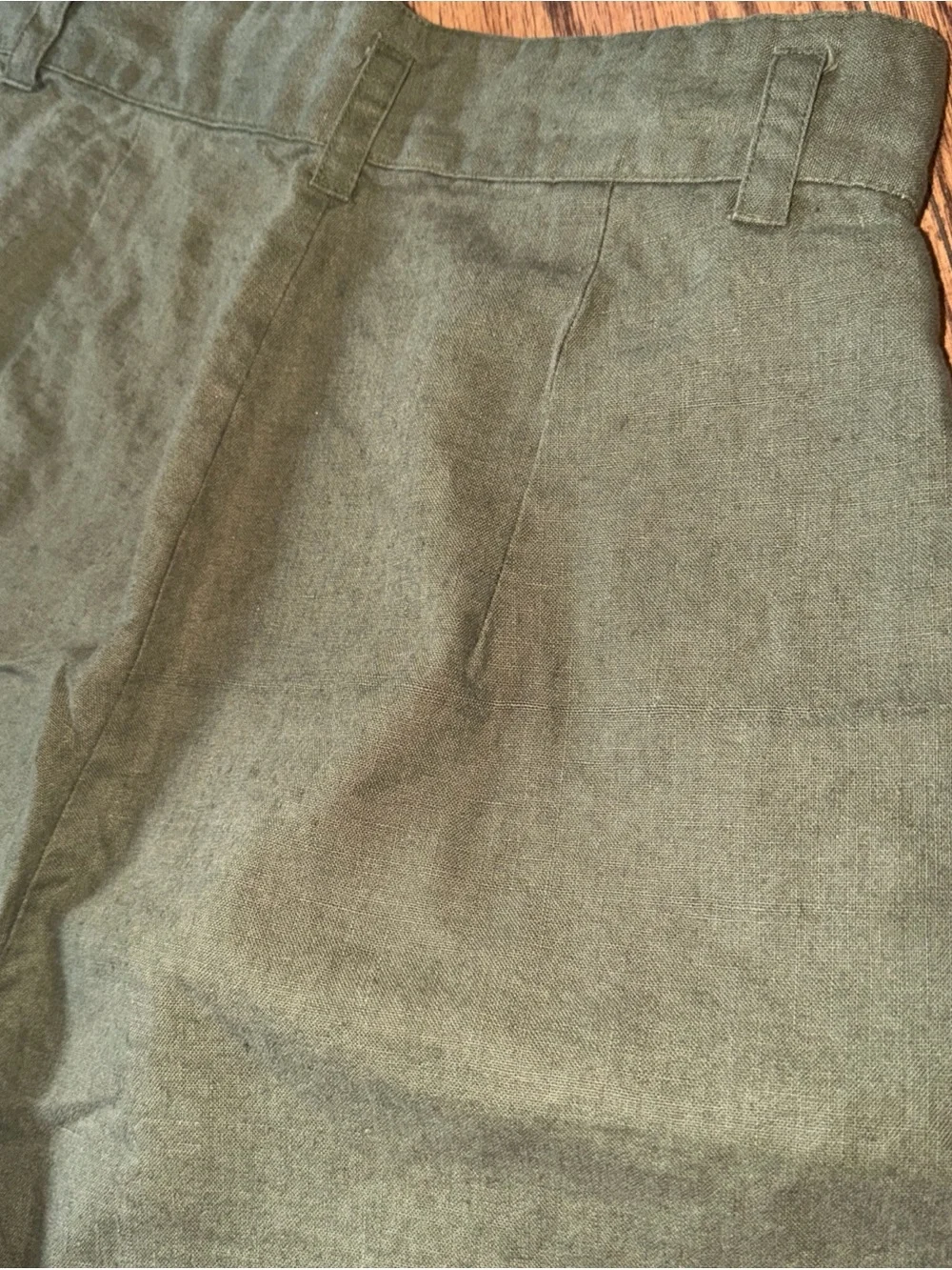 Vintage JJ Fargo High Waist Shorts Pleated Front Floral 80’s 9-10 27” Army Green